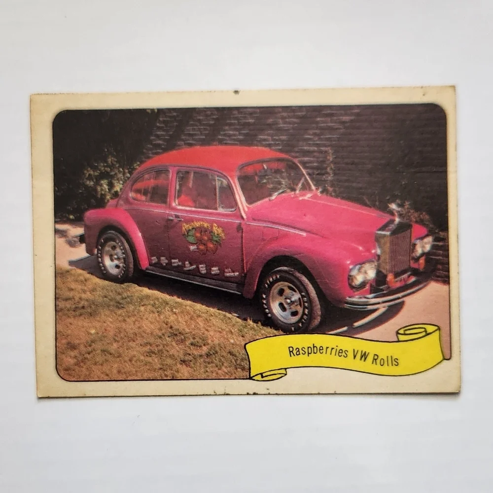 🍓 Vintage 1970 Fleer GEORGE BARRIS Kustom City Sticker - RASPBERRIES ROLLS 🏎️